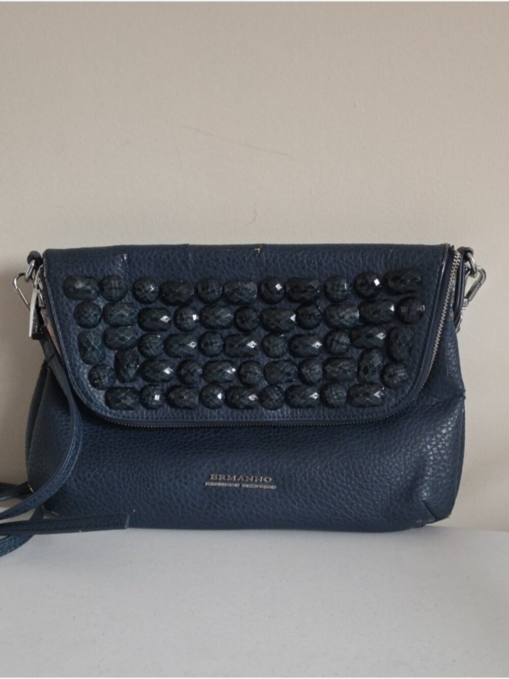 ERMANNO SCERVINO | Embellished Crossbody Bag Navy
